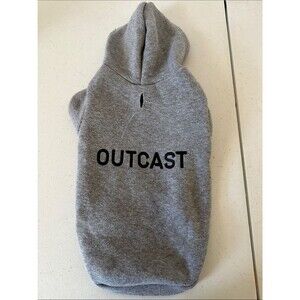 Fab Dog Gray Sweatshirt Dog Hoodie Size Small Pet Pullover